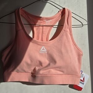 NWT Reebok Pink Sports Bra Womens Size M
